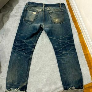 APC men’s jeans rugged patched sz 32 Selvedge
